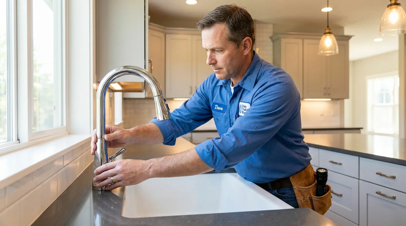 Kitchen faucet installation by Johns Plumbing LLC in Larose