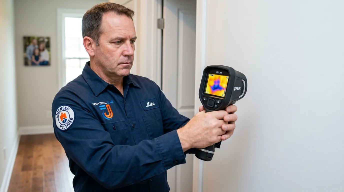Thermal imaging leak detection by Johns Plumbing LLC in Larose